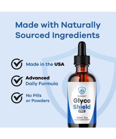 (5 Pack) Glyco Shield Drops - Official GlycoShield Pro Blood Formula Support Supplement Drops - Maximum Strength Original Natural to Overall Wellness and Support Health Reviews 5 Bottles for 5 Months - Buy Online on GoSupps.com