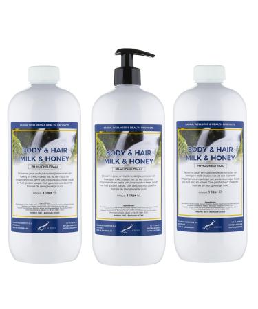Claudius Body & Hair Milk & Honey 3 x 1 liter met gratis pomp