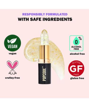 POPCODE Clear Color Changing Lipstick Tinted pH Lip Balm Hydrate & Nourish Lip While Leaving Sheer Pink Tint with Honey Peach Scent #003 Pink Crystal - Buy Online on GoSupps.com