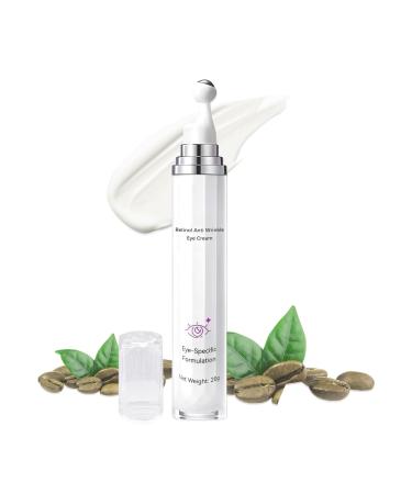 Eye Cream Anti-Aging for Dark Circles & Puffiness Caffeine Retinol Peptide Complex & Panthenol 360 Roller Instant Moisturizing Serum Lavender Scent 20 ml