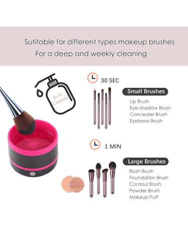 DaizySight Electric Makeup Brush Cleaner - Fast Spin & Clean in Seconds - Black & Pink - Buy Online on GoSupps.com