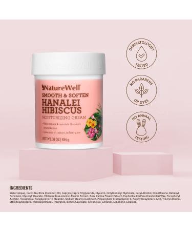 NATURE WELL Hanalei Hibiscus Smooth & Soften Moisturizing Cream For Face & Body Infused With Natural Oils & Extracts Restores Skin Moisture Barrier 16 Oz. - Buy Online on GoSupps.com