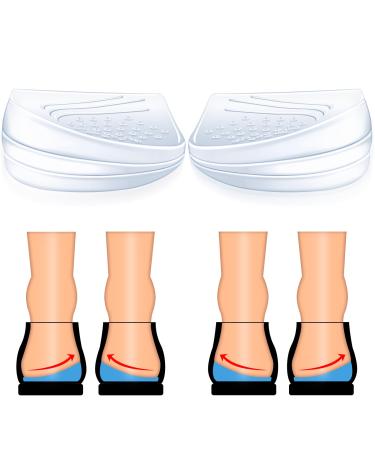 JGTYJE 3 Layers Adjustable Heel Correction Insoles Correction Insoles for Supination & Pronation Knee Pain and Foot Alignment Orthopedic Solution for Leg Length Discrepancies(Clear Small) Clear Small