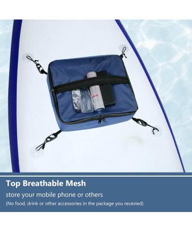 LITEMATIRA Paddle Board Deck Cooler Bag - Blue | Kayak & Surfing Accessories Organizer with Mesh Top Pocket | SUP & Surfboard Storage | 4 Suction Cups - Buy Online on GoSupps.com