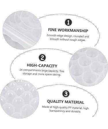 1pc Box 24 Egg Trays Stuffed Eggs Clear Stand Egg Filler Flat Compartment Egg Tray Eggs Basket - Buy Online on GoSupps.com