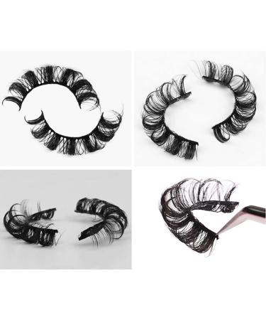 Eyelashes Russian Strip Lashes Natural Fluffy Wispy D Curly Effect Hybrid Strip Lashes Look Like Extensions 10 Pairs (D-02) - Buy Online on GoSupps.com