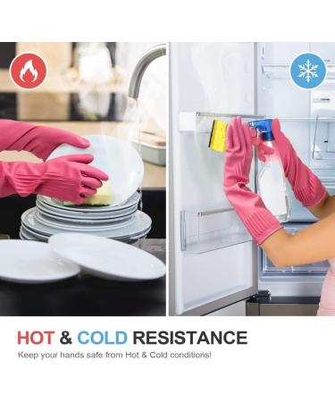 NED 2 Pairs Reusable Waterproof Household Dishwashing Cleaning Rubber Gloves Non-Slip Kitchen Glove-L Large - Buy Online on GoSupps.com