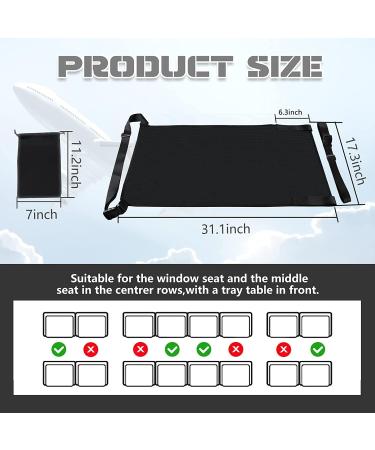 Kids Airplane Footrest Toddler Travel Bed Airplane Foot Hammock for Baby with Anti-Slip Design Airplane Seat Extender for Kids Portable Airplane Travel Accessories Aircot for Plane Kid (Black) - Buy Online on GoSupps.com