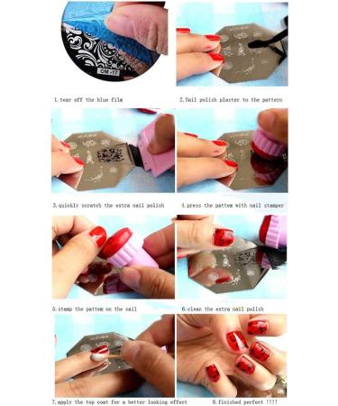 Nail Art Stamping Template Kit - Snowflake Santa & Gingerbread Designs for Christmas Winter Manicure - Buy Online on GoSupps.com