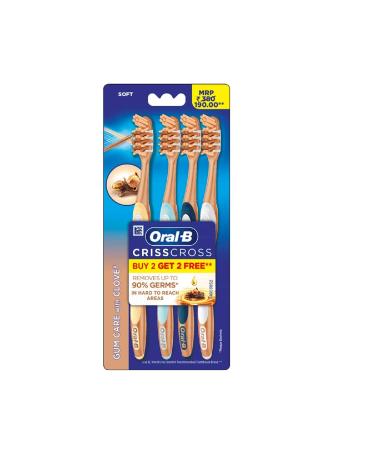 Oral-B Criss Cross Toothbrush with Clove Extract Extra Soft (Buy 2 Get 2 Free)