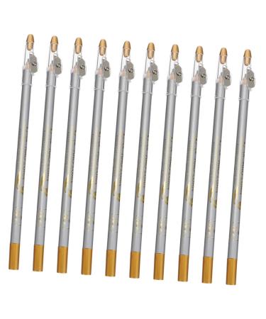 MERRYHAPY MERRYHAPY Set of 10 Waterproof Eyebrow Pencils with Sharpener Natural Eyebrow and Eyeliner Makeup Pencils for Travel