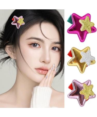 hgnxa Girls Star Hair Clip Sweet Glinting Cute Hair Duckbill Clip Headwear Hair Accessories for Women Girls Blue - Buy Online on GoSupps.com
