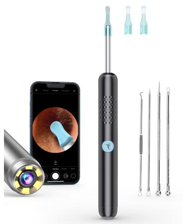 Xlife Ear Wax Removal Ear Camera with 1080p HD Otoscope Ear Cleaner with Acene Removal Kit (R1 Black)