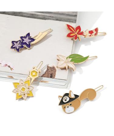12PCS Genshin Hair Clips Metal Hair Pins Set- Diluc Xiao Mona Keqing Hutao Raiden Shogun Venti Zhongli Hair Barrettes Gift for Women - Buy Online on GoSupps.com