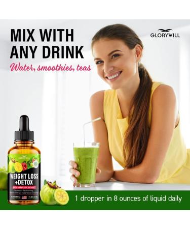 Natural Detox Weight Loss Drops Made in USA - Effective Appetite Suppressant & Metabolism Booster - 1 Fl Oz - Buy Online on GoSupps.com