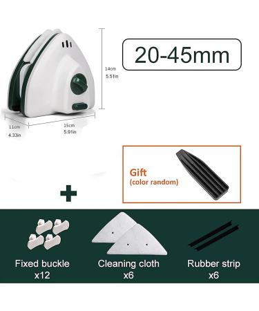 Window Cleaner Wipers 20-45mm Double Side Glass Cleaner Ultra-Strong Both Side Glass Surface Cleaning Brush Wiper Tools with ergonomic handle design - Buy Online on GoSupps.com