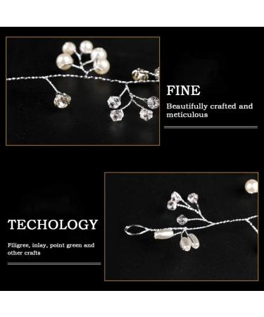 Beek 50 cm Wedding Hair Wire with Pearls & Rhinestones | Bridal Crystal Headband for Women & Girls - Buy Online on GoSupps.com
