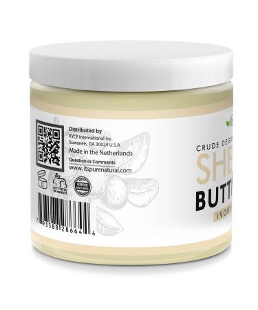 Pure Natural African Ivory Shea Butter 16oz - 100% Pure Body Butter for Dry Skin Eczema Stretch Marks & Anti-Aging - Shop Internationally - Buy Online on GoSupps.com