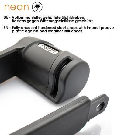 NEAN Folding Bike Lock with Bracket - Hardened Steel Joint Lock Portable Includes 2 Safety Keys - 20x3.5x820mm Black - Buy Online on GoSupps.com