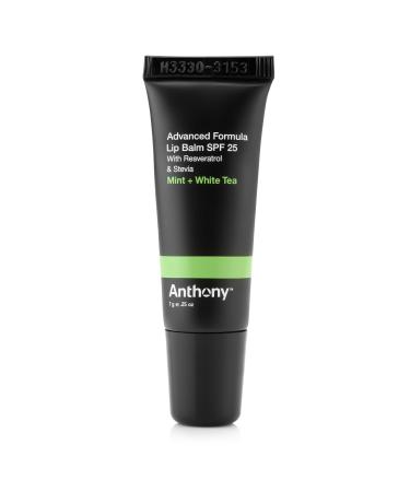Anthony SPF 25 Lip Balm Sunscreen. Mint and White Tea Flavor With Green Tea Extract Shea Butter & Vitamin E Moisturizing Repair Treatment for Chapped and Dry Lips Hydrates & Nourishes 0.25 Oz