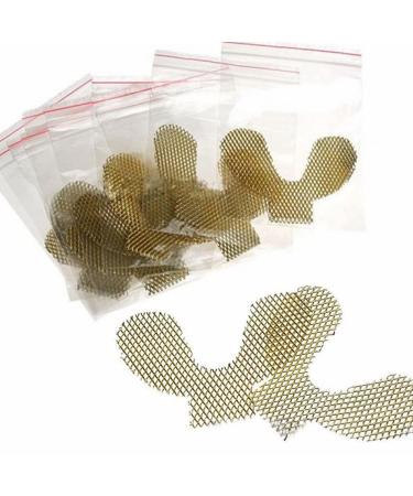 20pcs Lower Golden Metal Palatal Reinforcement Mesh For Acrylic Partial Denture Dental Materials