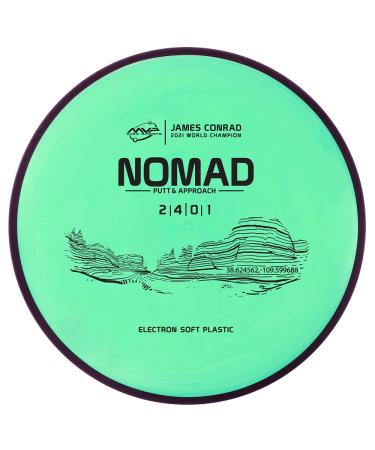 MVP Disc Sports Electron Nomad James Conrad Edition Disc Golf Putter (Choose Your Firmness/Colors May Vary) 170-175g Soft