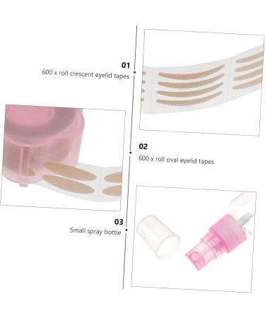 minkissy 2 Sets Double Eyelid Sticker Self- Adhesive Eye Tapes Eyelid Stickers Mantilla Veils Catholic Makeup Tape Transparent Tape Beauty Products Pink Cover up Adhesive Strip - Buy Online on GoSupps.com