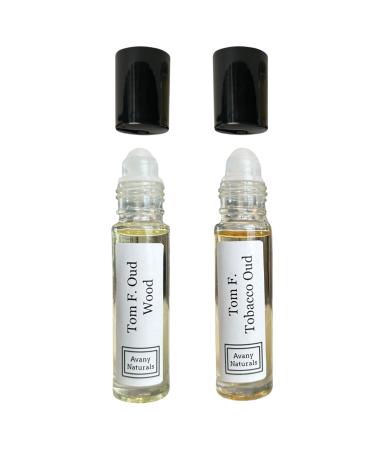 Man Perfume Sampler Set - Roll Cologne Men Replicant Perfume Alt Fragrance Travel Size Cologne Roll-on Scented Body Oil 2 pc Set (Oud Duo)