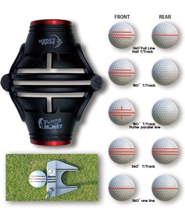 BIRDIE79 Premium 360-Degree+180-Degree Birdie Liner Drawing Alignment Tool Kit with Triple 3-Line Marker Pens - Golf Ball Marker Set with Gift Box - Patent Pending - Buy Online on GoSupps.com