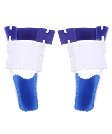 HEALLILY 1 Pair Big Toe Bunion Corrector Adjustable Bunion Night Splint Hammer Toe Corrector for Hallux Valgus Pain Relief (White and Blue)