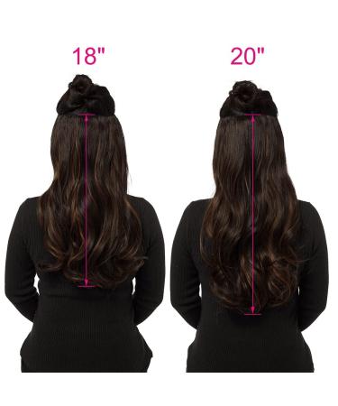 OMGREAT 18 Curly Dark Brown Highlight Hair Extension - Secret Wire Headband Synthetic Hairpiece for Women - Heat Friendly Fiber, 18 Inch, 4.2 Oz - Buy Online on GoSupps.com