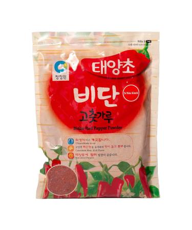 Chung Jung One Korean Bidan Red Chili Pepper Flakes Powder Gochugaru, (2.2 Lbs) 2.2 Pound (Pack of 1)