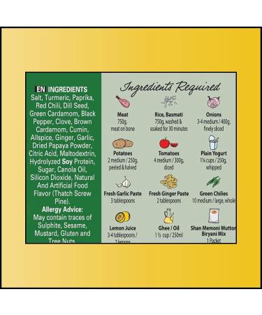 SHAN Biryani Memoni Mutton 60 g - Buy Online on GoSupps.com