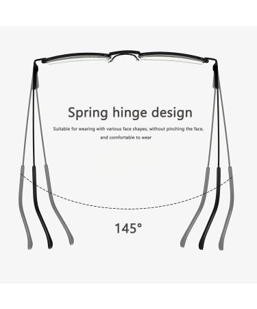 Compact Slim Pocket Reading Glasses for Women - Blue Light Blocking with Metal Case & Clip - Gunmetal Black Gold - 2.75 Magnification - Buy Online on GoSupps.com