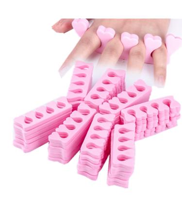 Emivery 50 PCS Pink Nail Art Toes Separators Fingers Foots Sponge Polish Manicure Pedicure for Women And Girl