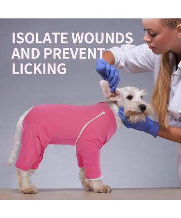 Hjyokuso Dogebody after Surgery | Dogs Pajamas with Zipper | Wound Protective Suit for Small to Large Dogs | Anti-Wound Licking E-Collar Alternative XL Pink - Buy Online on GoSupps.com