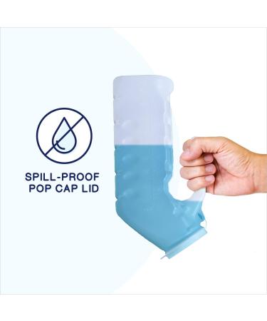 MedVance 1000ml Men's Urinal with Glow-in-The-Dark Spill-Proof Cap - Portable Pee Bottle for Car, Elderly & Incontinence - Buy Online on GoSupps.com