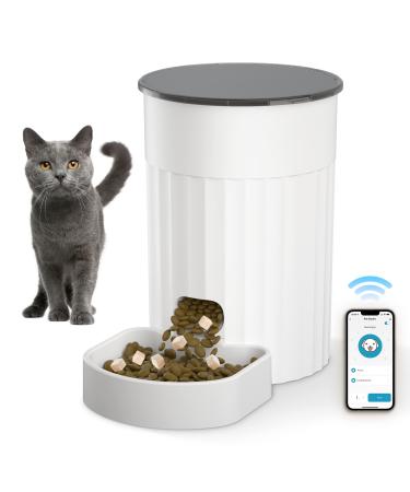 PAPIFEED Automatic Cat Feeder with APP Control: 2.4Ghz WiFi Pet Smart Dry Food Dispenser with Portion Control Timed Auto Cat Feeder for Cat Rabbit & Small Dog Up to 10 Meals Per Day(1-12 Portions) LMZ