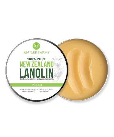 Antler Farms - 100% Pure New Zealand Lanolin 100g Skin Moisturizer and Protectant Refined USP Grade Balm