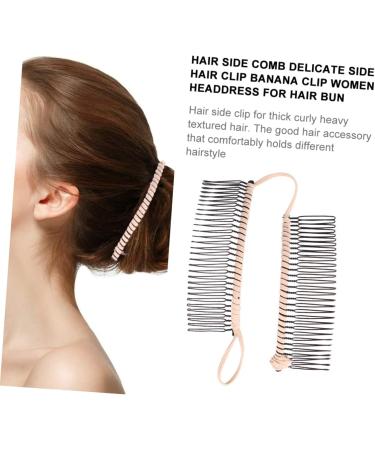 DOITOOL Banana Side Comb Women's Elastic Comb Dense Wrought Iron - Buy Online on GoSupps.com