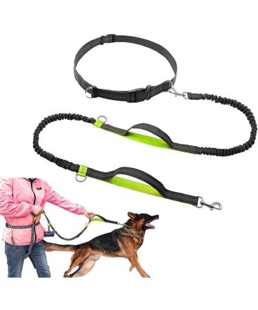 Pecco Hand Free Dog Lead Dog Walking Belt Ajustable Dog Leash Waist Belt Pet Dog Leash Coupler Running and Jogging Lead Belt with Retractable Bungee - Buy Online on GoSupps.com