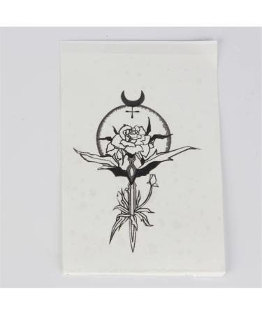Cosplay Tattoo Stickers Waterproof Temporary Flower Sticker Non-Toxic Decals Girl Shoulder Arm Leg Body (2PCS)