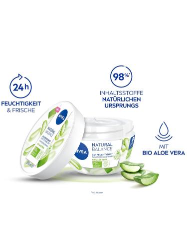 Nivea Natural Balance Aloe Vera All-Purpose Cream 200ml - Moisturizing Vegan Cream for Face Body & Hands - Organic Aloe Vera - Buy Online on GoSupps.com