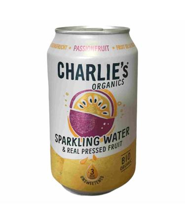 Buy Charlie's Organics Passionfruit Sparkling Water (12x330ml) - Refreshing Eco-Friendly International Shipping Available - Buy Online on GoSupps.com
