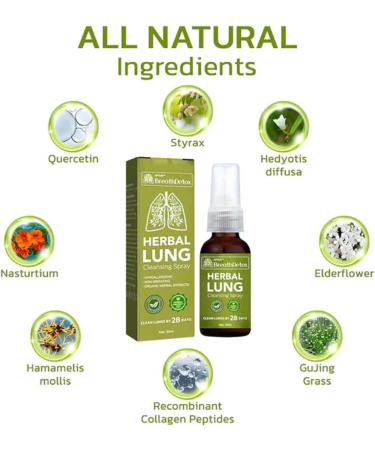 RCSCBC Breathdetox Herbal Lung Cleansing Spray Breathdetox Herbal Spray Natural Herbal Lung Essence Herbal Lung Cleanse Mist - Powerful Lung Support (2pcs) - Buy Online on GoSupps.com