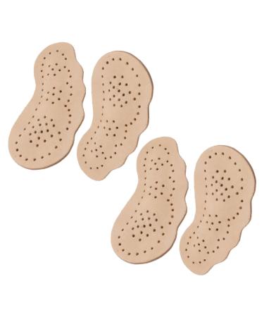 FOMIYES 4 Pairs Non-Slip Stickers Leather Insole Inserts Non- Shoe Cushions Shoe Accessories Sandal Insoles Non- Sole Cushions of Foot Pads Shoe Pad Sole Pad Heels