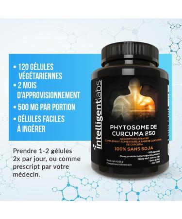 Intelligent Labs Meriva Curcumin Phytosome 250 MG | Advanced Absorption Turmeric Turmeric Supplement (2900% Better Absorbed Than Regular Turmeric) | 120 Vegetarian Capsules - Buy Online on GoSupps.com