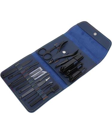 Ear Pick Nail Clipper Multiple Choice for Home Salon Shop (16-piece nail clipper set-dark blue) - Buy Online on GoSupps.com