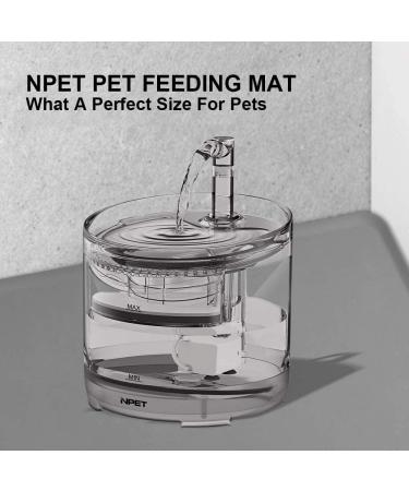 NPET Silicone Waterproof Pet Feeding Mat - Grey | For Cat Fountain | Non-Slip & Easy to Clean - Buy Online on GoSupps.com