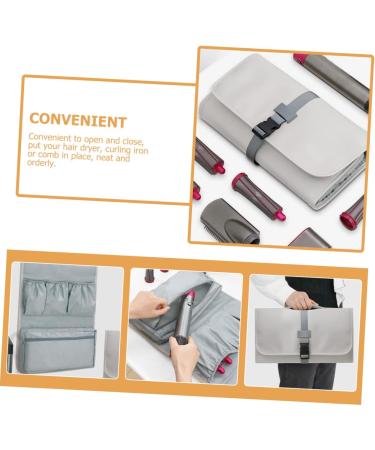 Baluue Multifunctional Storage Bag Hair Brush Blow Dryer Hair Crimper for Women Hairdryer Grey Oxford Cloth - Buy Online on GoSupps.com